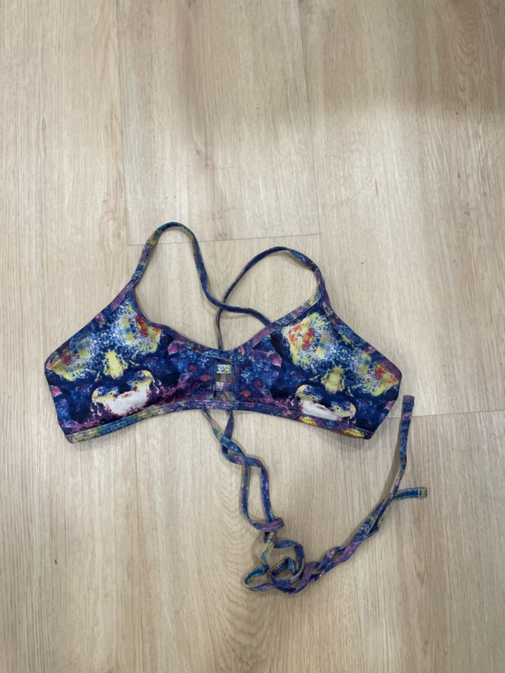 Y2K activewear Jolyn multicoloured sports bra/swim size XL